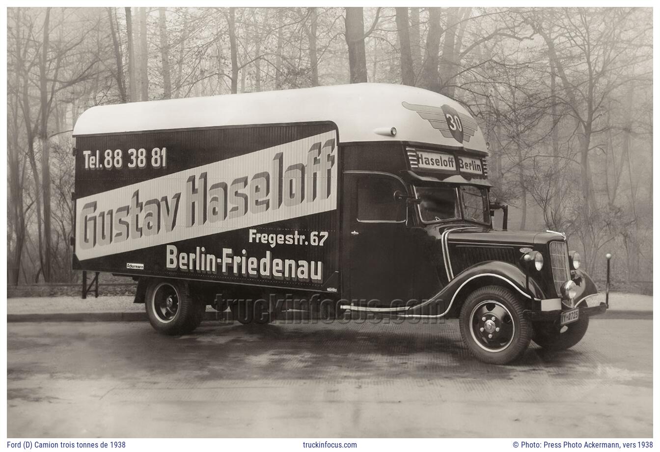 Ford (D) Camion trois tonnes de 1938 Photo vers 1938