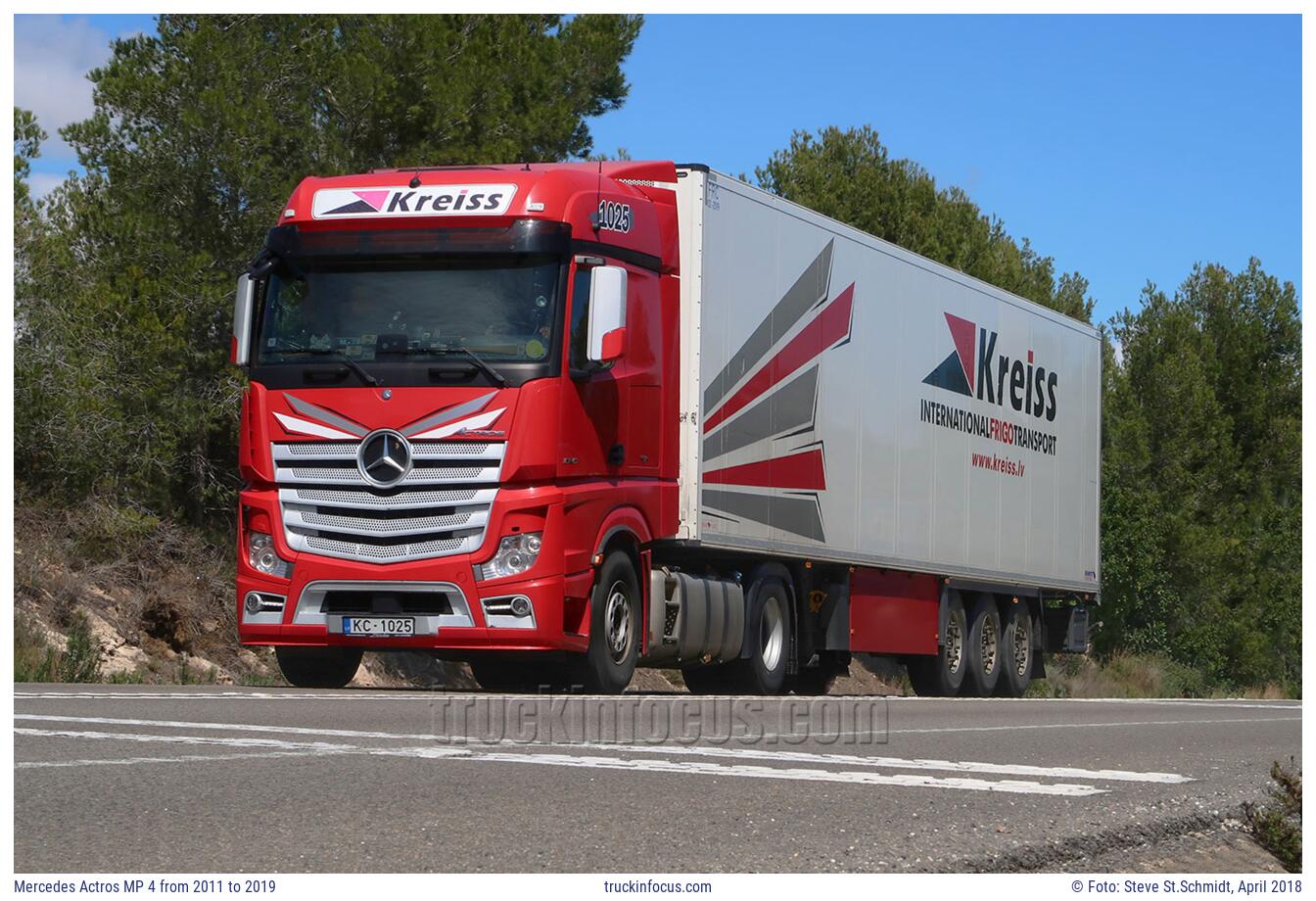 Mercedes Actros MP 4 from 2011 to 2019 Foto April 2018