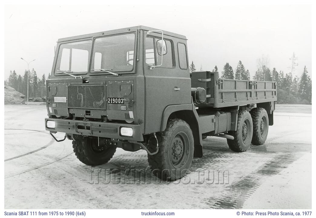 Scania SBAT 111 from 1975 to 1990 (6x6) Photo ca. 1977
