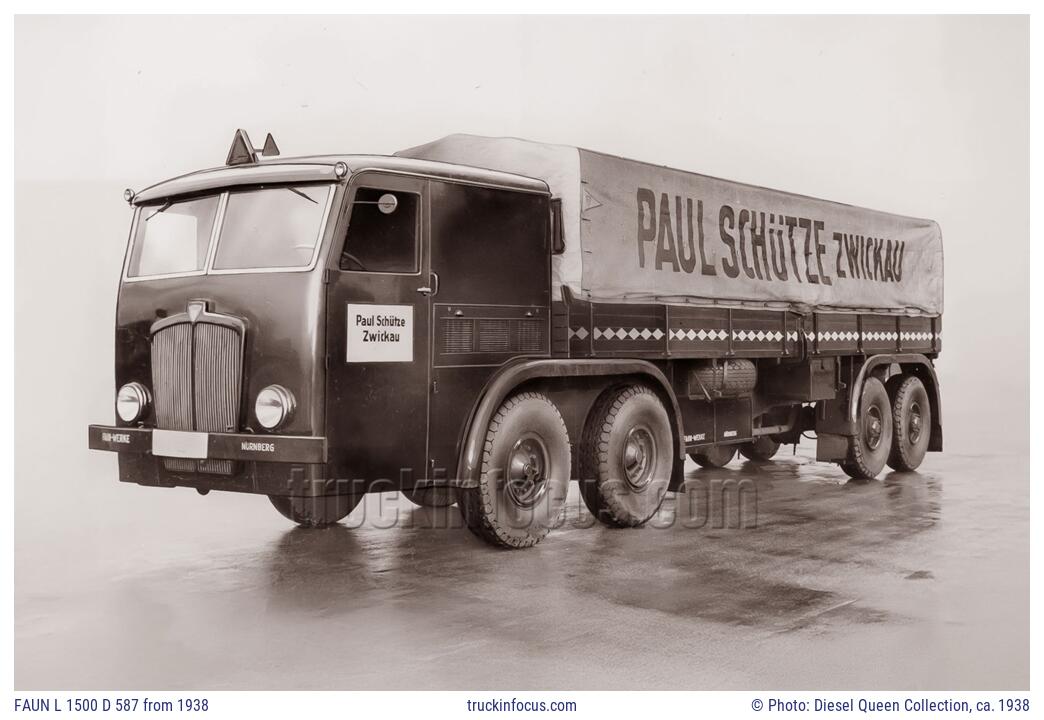 FAUN L 1500 D 587 from 1938 Photo ca. 1938