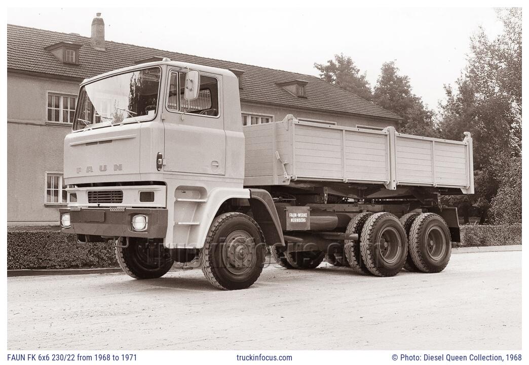 FAUN FK 6x6 230/22 from 1968 to 1971 Photo 1968