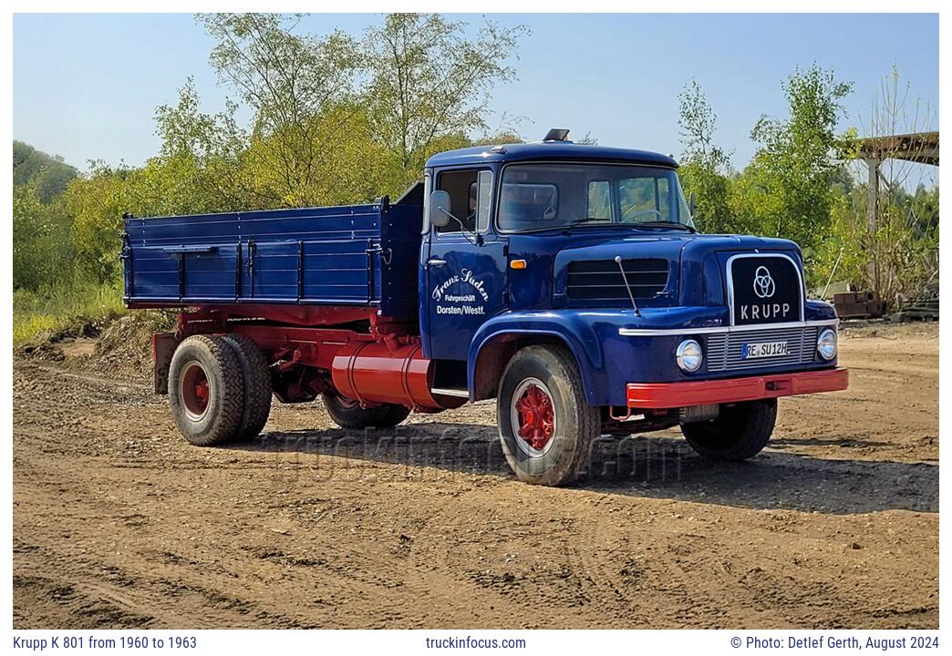 Krupp K 801 from 1960 to 1963 Photo August 2024