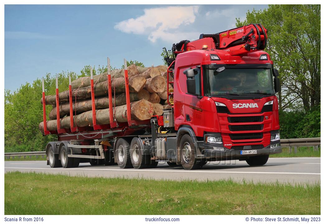 Scania R from 2016 Photo May 2023