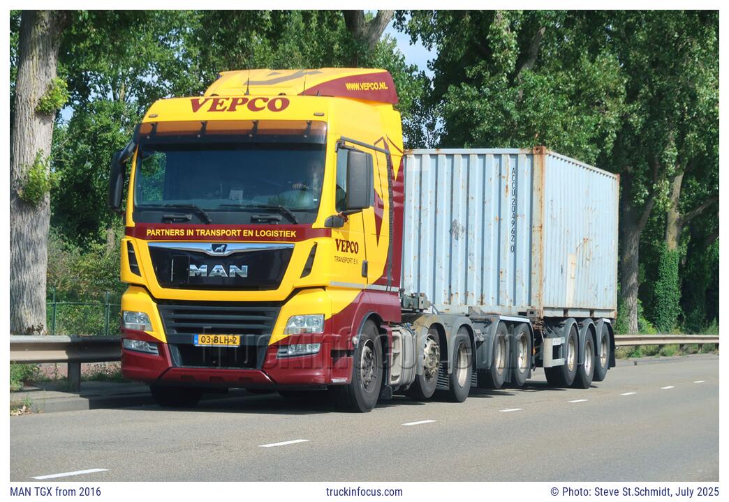 MAN TGX from 2016 Photo July 2025