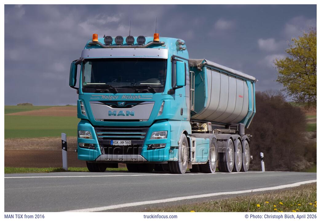 MAN TGX from 2016 Photo April 2026