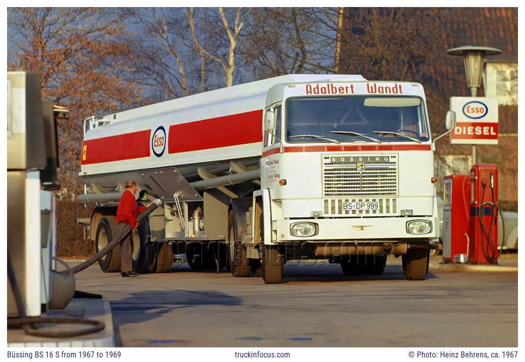 Büssing BS 16 S from 1967 to 1969 Photo ca. 1967