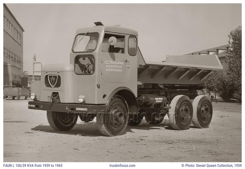 FAUN L 106/39 KVA from 1959 to 1965 Photo 1959