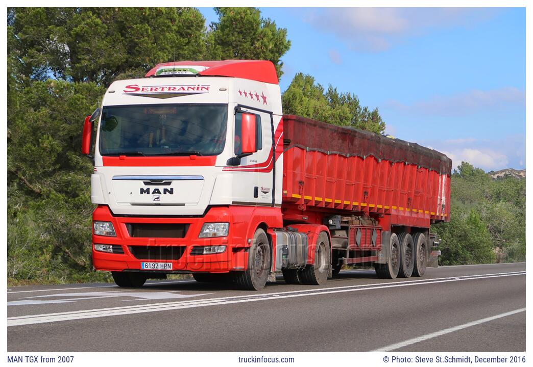 MAN TGX from 2007 Photo December 2016
