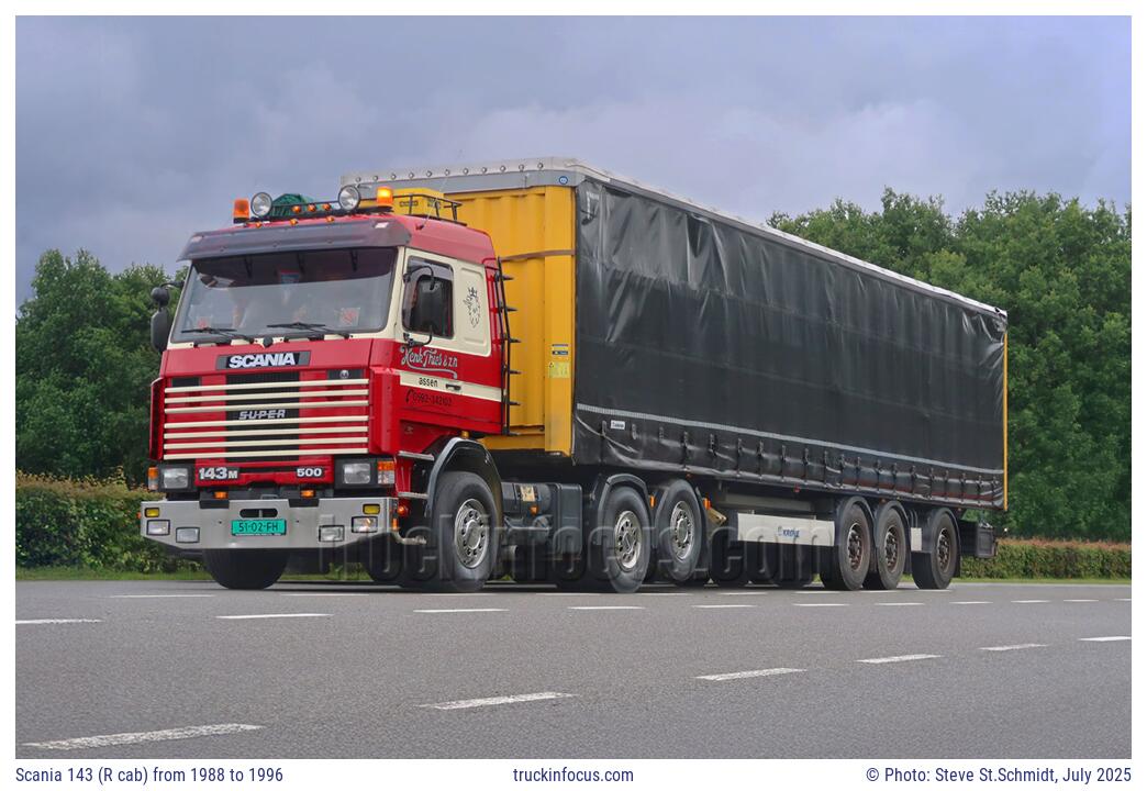 Scania 143 (R cab) from 1988 to 1996 Photo July 2025